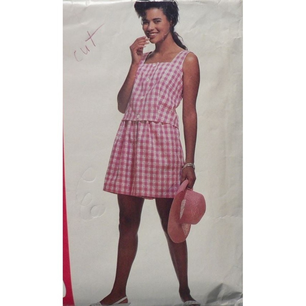 Vintage McCall's Easy Stitch N Save Sewing Pattern 6490 Top & Shorts Size A 6-12